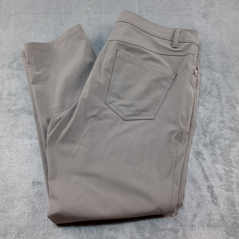 Lululemon Commission Pant Classic Mens 34 Grey ABC Tech Stretch Commuter Pants